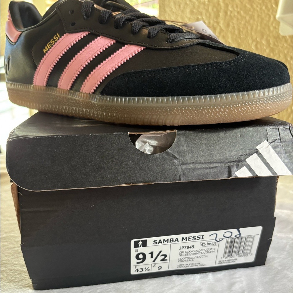 Adidas Samba Messi Women’s Size US 9.5 Black/Pink NWB - Picture 3 of 12
